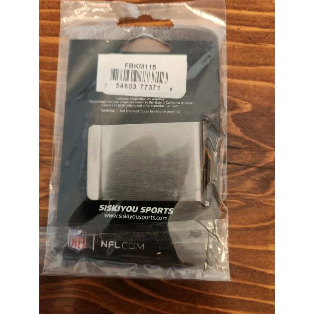 Green Bay Packers Money Clip Black and Steel Minimalist Wallet NWT NFL